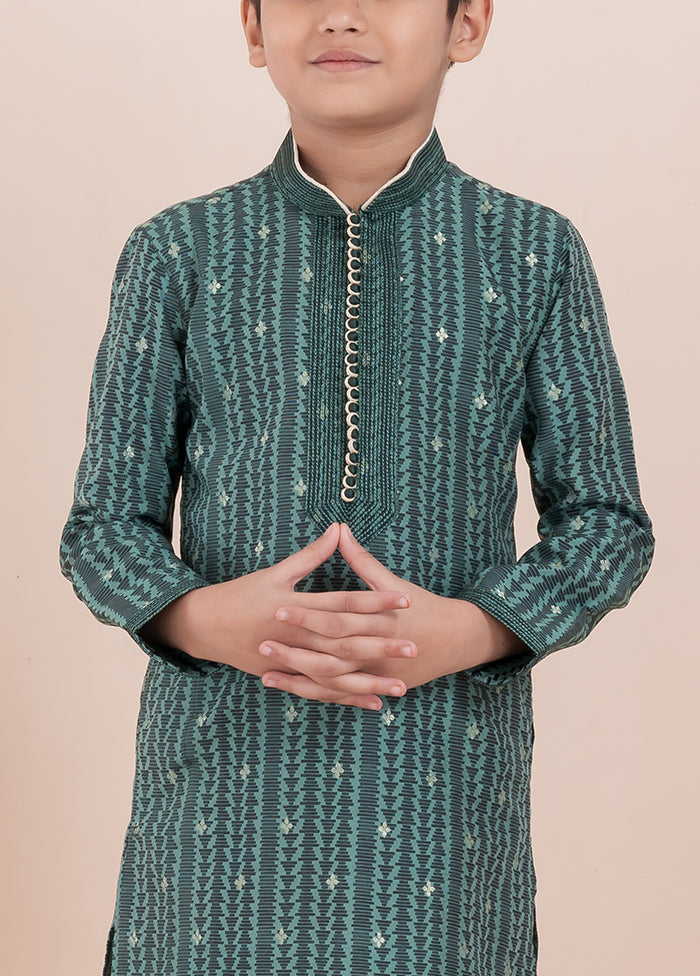 Multicolor Cotton Silk Kurta Pajama Set