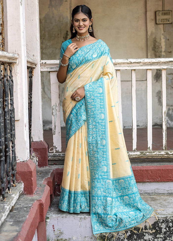 Firoza Dupion Silk Saree With Blouse Piece