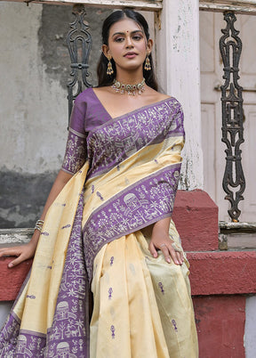 Wine Dupion Silk Saree With Blouse Piece