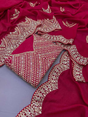 Rani Dupion Silk Saree With Blouse Piece