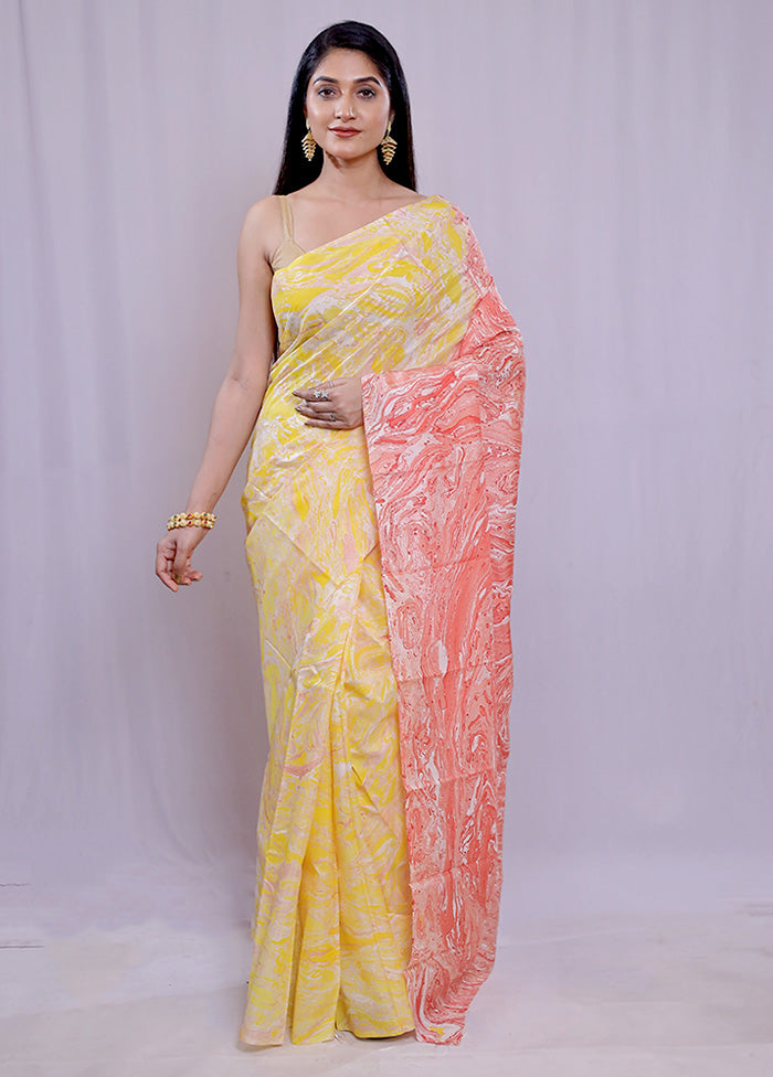 Multicolor Printed Pure Silk Saree With Blouse Piece - Indian Silk House Agencies