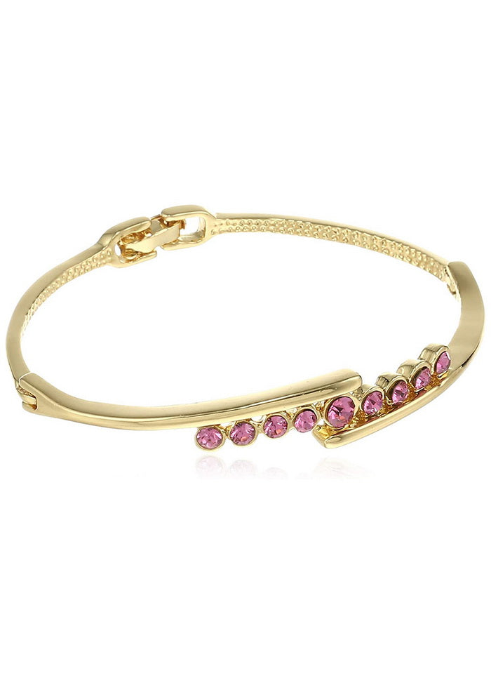 Estele Fashion Multiple Pink Diamond Bracelet - Indian Silk House Agencies