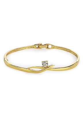 Estele Gold Plated Horizon Cuff Bracelet - Indian Silk House Agencies