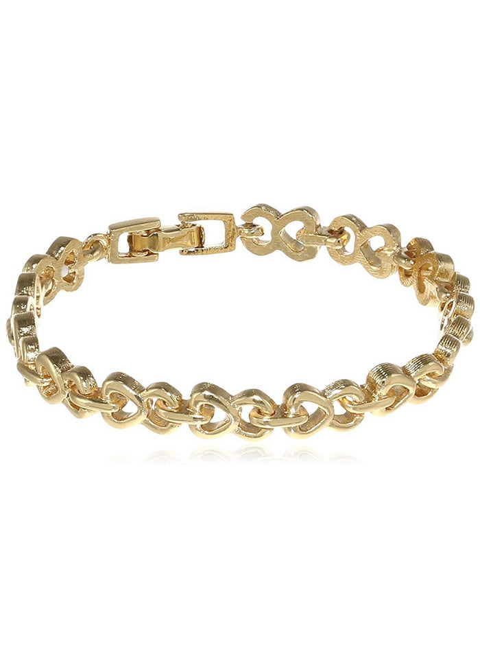 Estele Gold Plated See Saw Tennis Bracelet - Indian Silk House Agencies