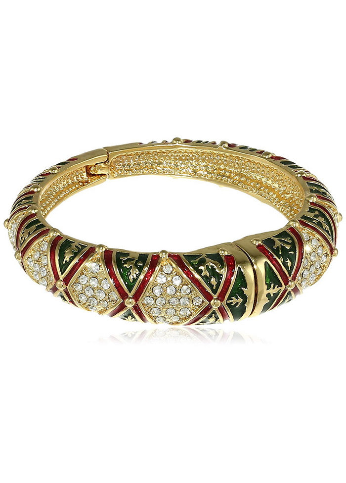 Estele Gold Plated Brass Crystal Bracelet - Indian Silk House Agencies