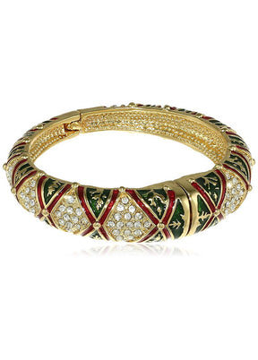 Estele Gold Plated Brass Crystal Bracelet - Indian Silk House Agencies