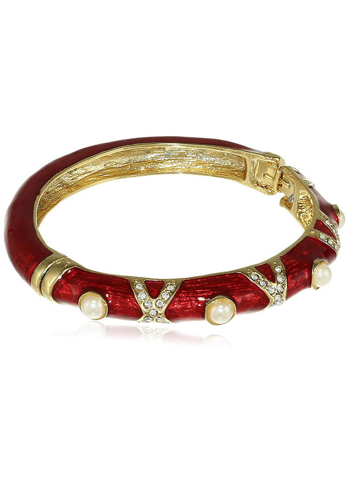 Estele Golden Gold Plated Brass Bracelet - Indian Silk House Agencies