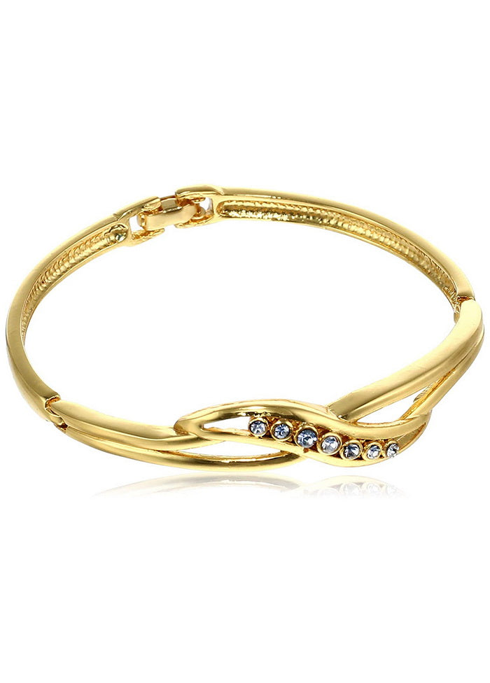 Estele Designer American Diamond Gold Plated Bracelet - Indian Silk House Agencies