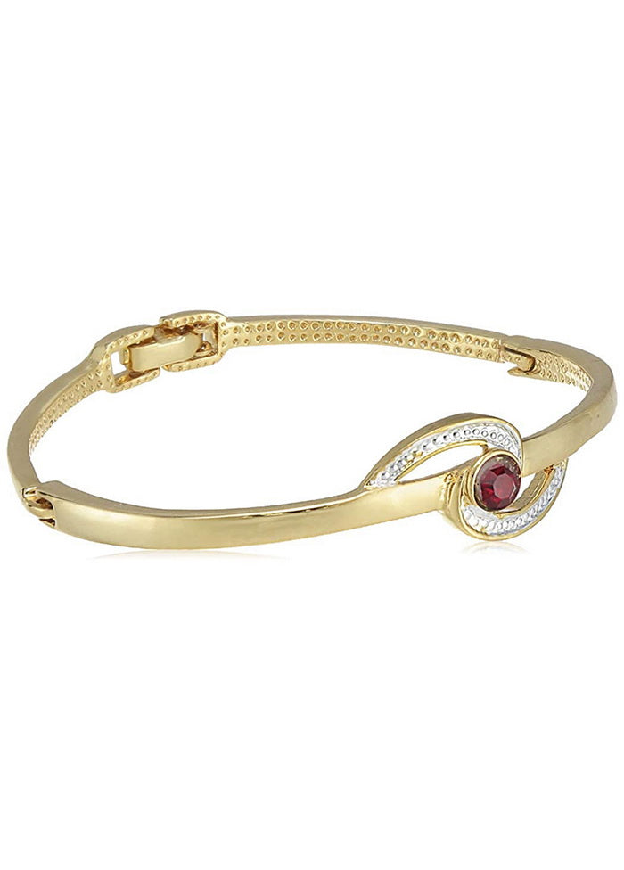 Estele Gold Plated Infinity Wave Cuff Bracelet - Indian Silk House Agencies