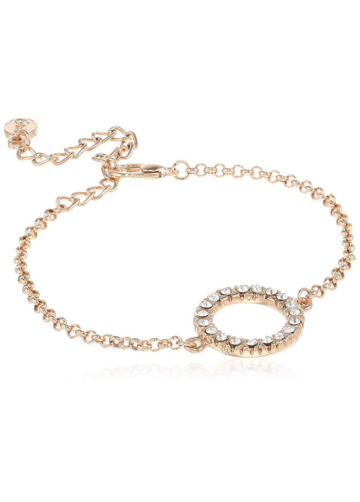 Estele Rhodium Plated Chain Bracelet - Indian Silk House Agencies