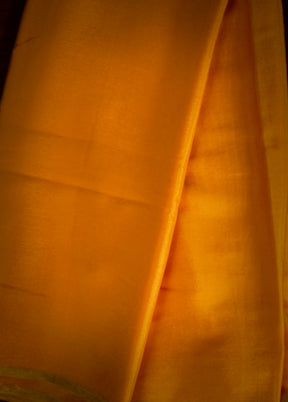 Yellow Chiffon Silk Saree With Blouse Piece - Indian Silk House Agencies