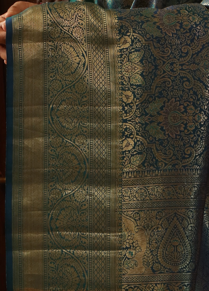Green Kanchipuram Pure Silk Saree With Blouse Piece - Indian Silk House Agencies