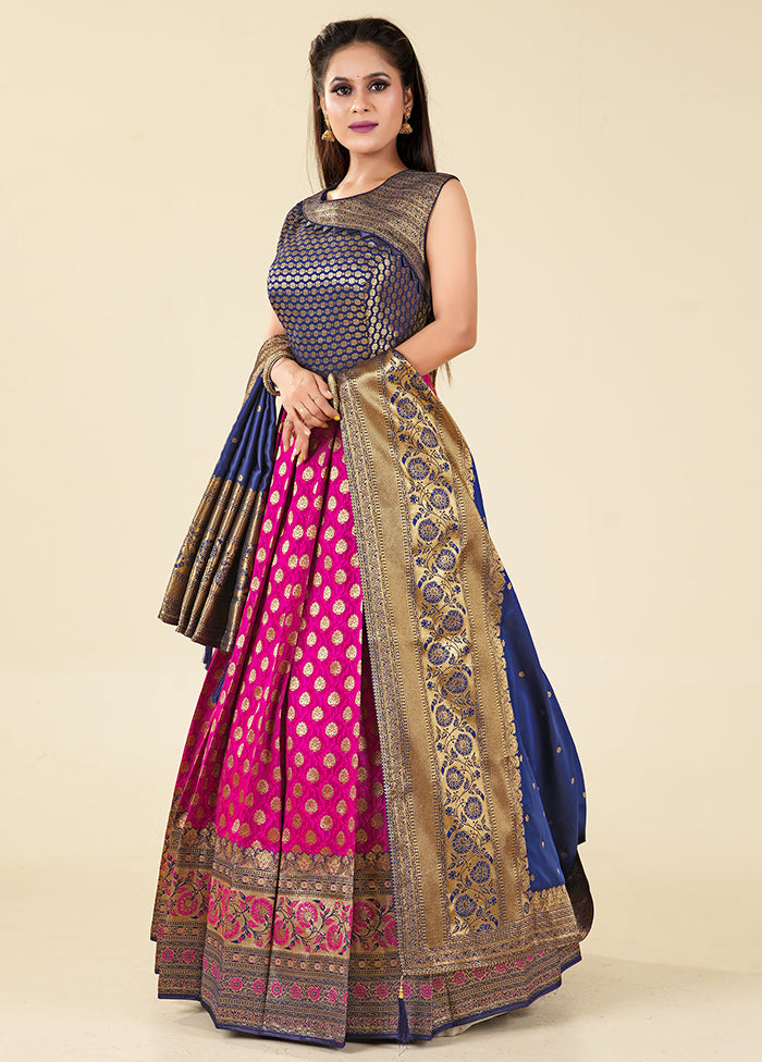 2 pc Rani Readymade Silk Gown Set - Indian Silk House Agencies