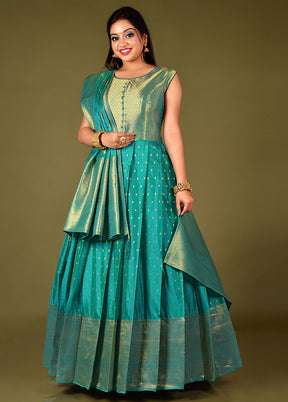 2 pc Rama Readymade Silk Gown Set - Indian Silk House Agencies