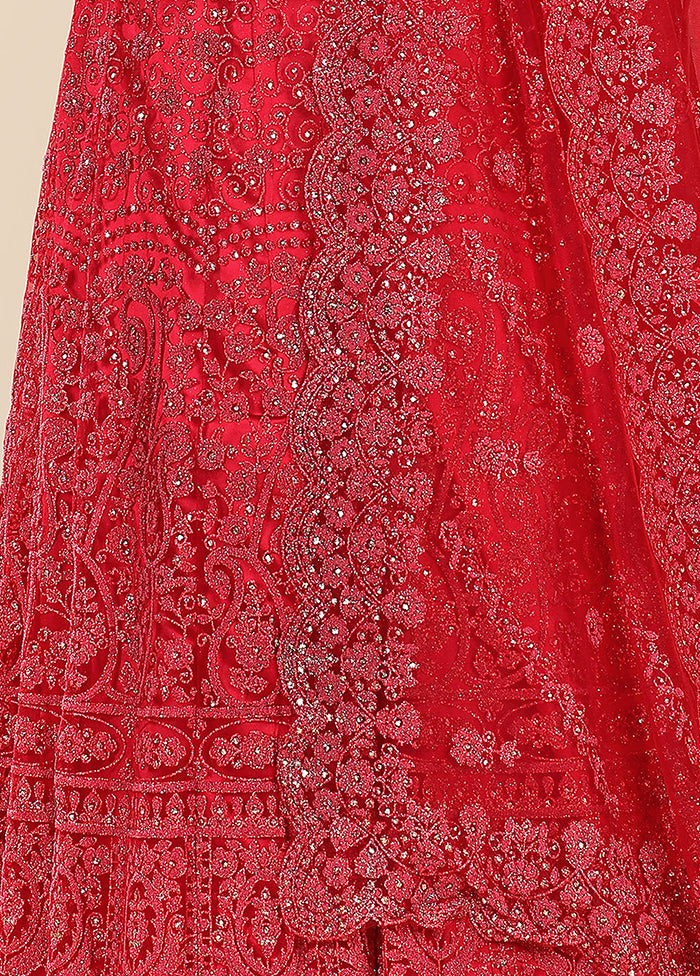 2 Pc Maroon Readymade Net Gown - Indian Silk House Agencies
