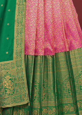 2 pc Rani Readymade Silk Gown Set - Indian Silk House Agencies