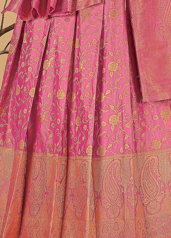 2 pc Rani Readymade Silk Gown Set - Indian Silk House Agencies