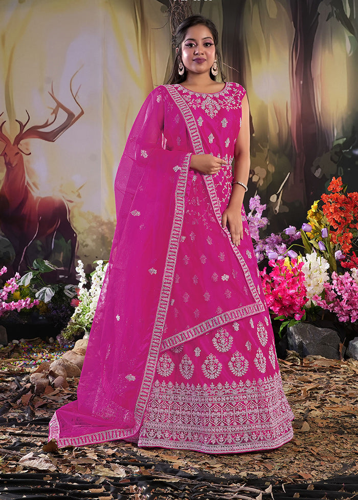 2 Pc Rani Readymade Net Gown - Indian Silk House Agencies