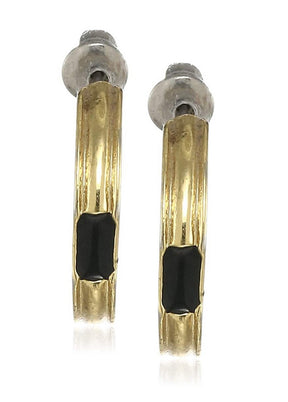 Estele 24 Kt Gold Plated double Hoop Earrings - Indian Silk House Agencies