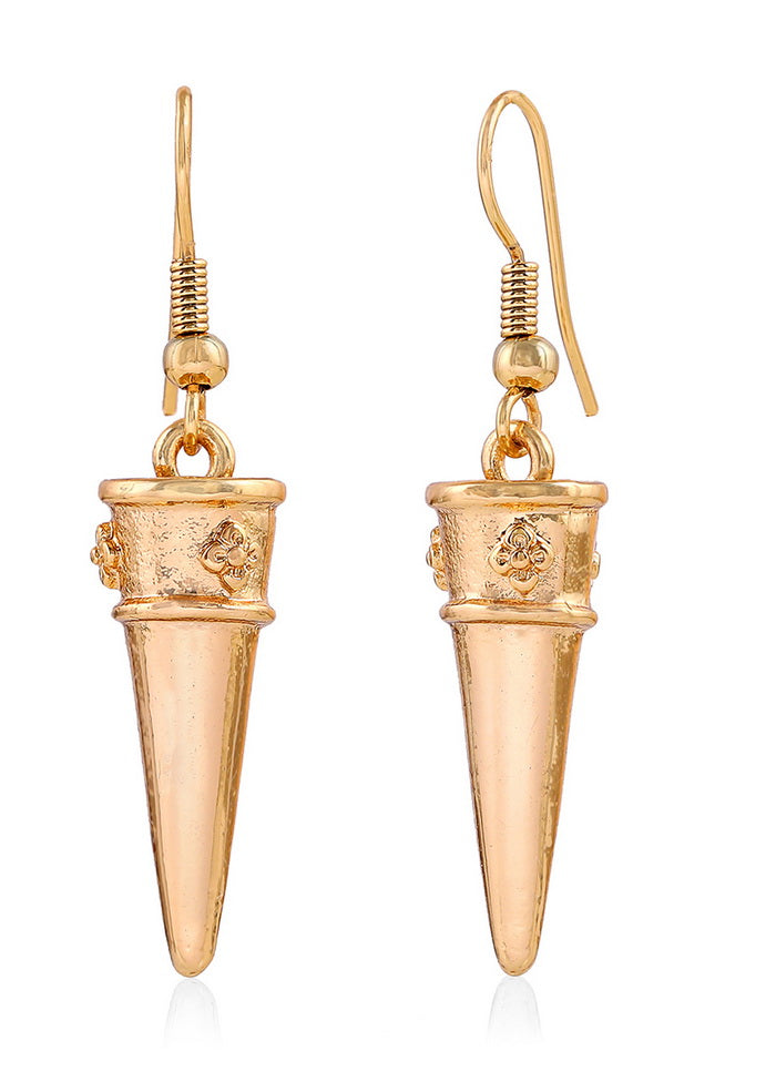 Estele Western Statement Style Gold Toned Drop Earrings - Indian Silk House Agencies