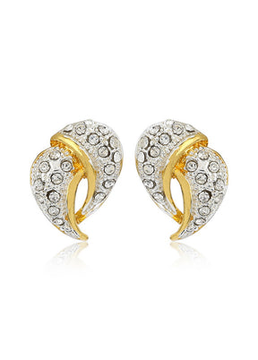 Estele 24Kt Gold And Silver Tone Plated Fashion Stud Earrings For Women - Indian Silk House Agencies