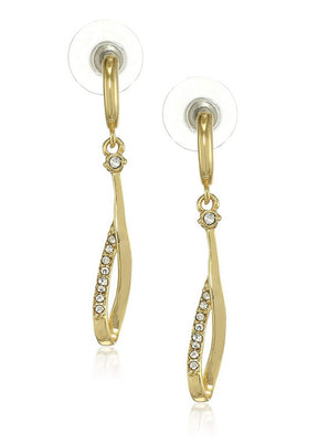 Estele 24 Kt Gold Plated Hanging taffy Dangle Earrings - Indian Silk House Agencies