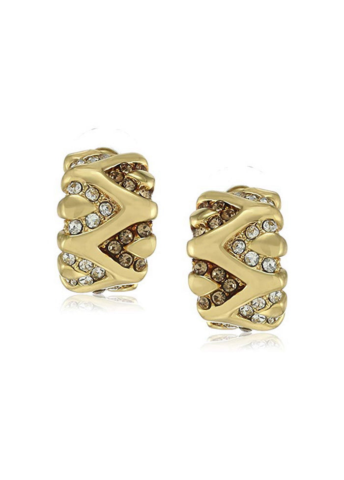 Estele 24 Kt Gold Plated Galaxy wave Stud Earrings - Indian Silk House Agencies