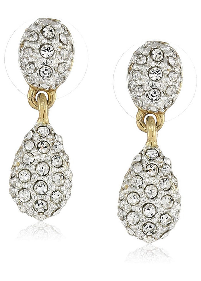 Estele 24 Kt Gold and Silver Plated Disco light Drop Earrings - Indian Silk House Agencies