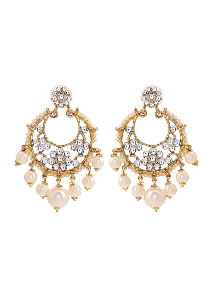 Estele Traditional Metal Gold Plated and Pearl Earrings for Women and Girls - Indian Silk House Agencies