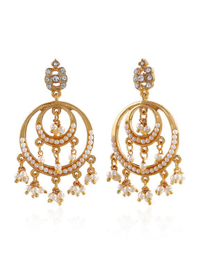 Estele 24Kt Traditional Gold Plated Design Circle Earrings For Stylish Women And Girls - Indian Silk House Agencies