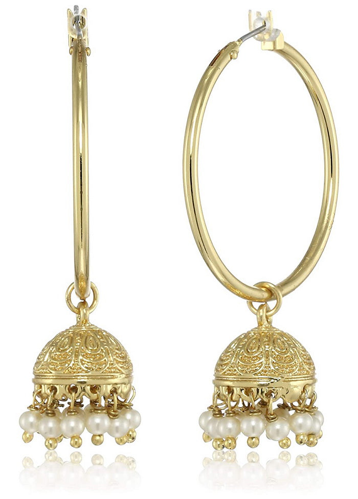 Estele 24 Kt Oxidized Gold Plated Bold Hoop Jhumkis For Girls - Indian Silk House Agencies