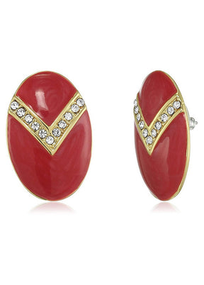 Estele red colour and white colour stones studs for women - Indian Silk House Agencies