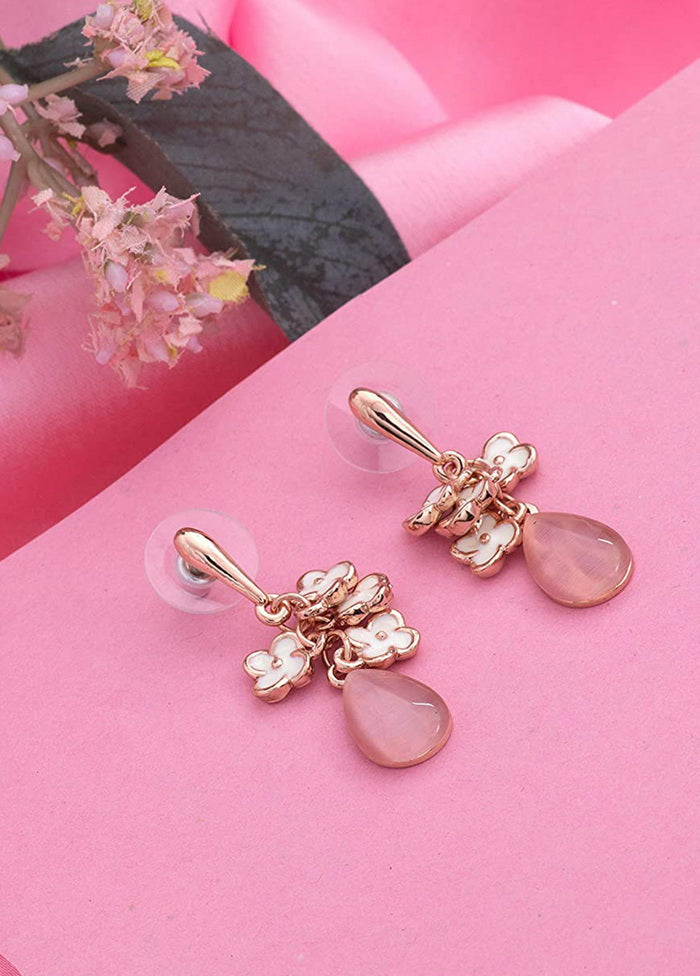 Estele Rose Gold Plated Designer Earrings for Girls and Women - Indian Silk House Agencies