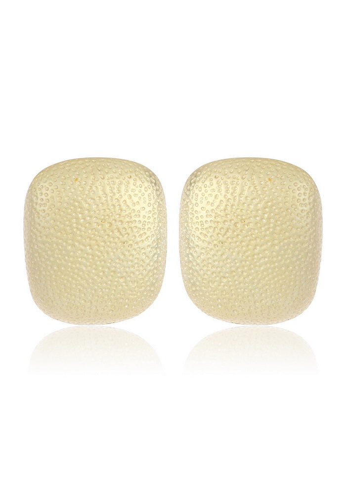 Estele Gold Tone Plated Square Shaped Stud Earrings - Indian Silk House Agencies