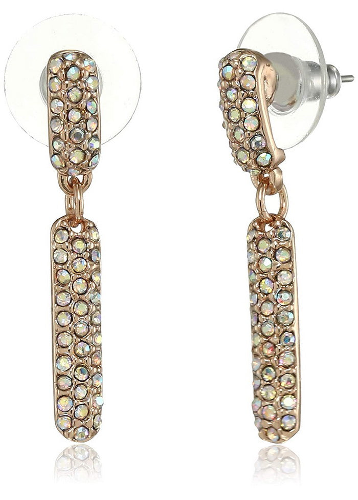 Estele white stone drop earrings limited edition for women - Indian Silk House Agencies