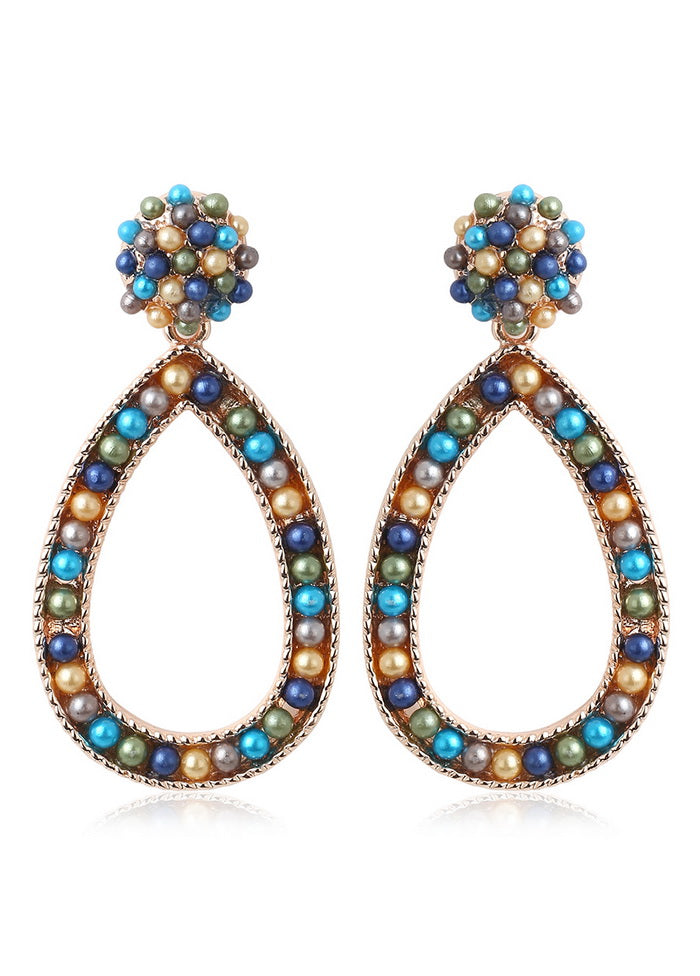 Estele two colour stone studded stylish earrings for women - Indian Silk House Agencies