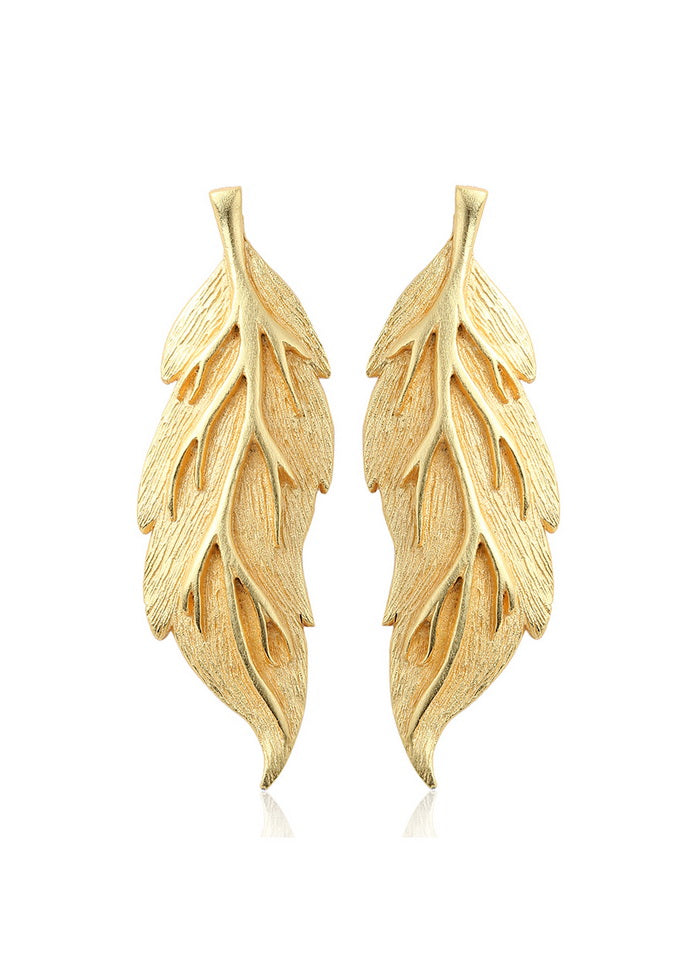 Estele Trendy Modern Designer Pretty Leaf Earrings for women - Indian Silk House Agencies