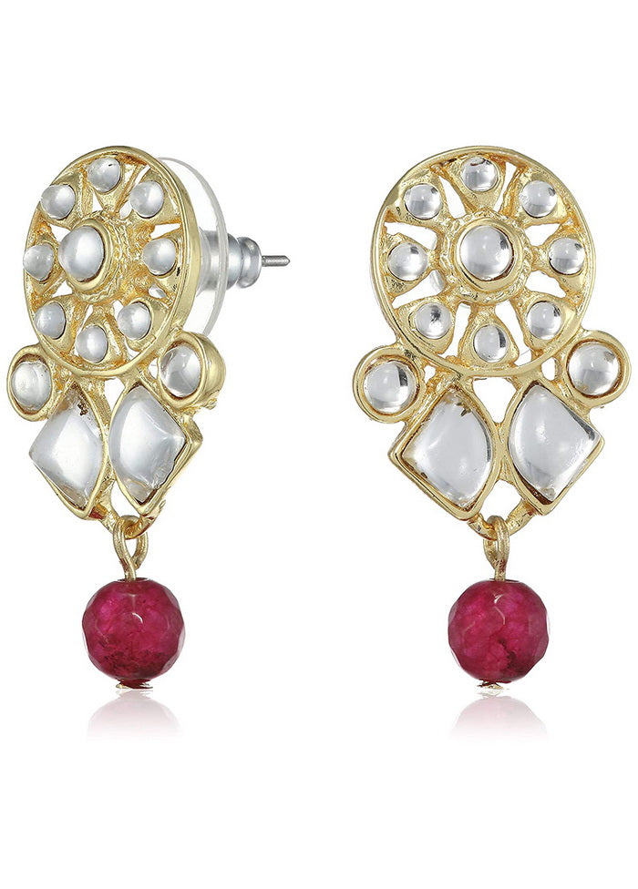Estele Stylish Traditional Kundan Gold Plated Earrings For Women Girls - Indian Silk House Agencies