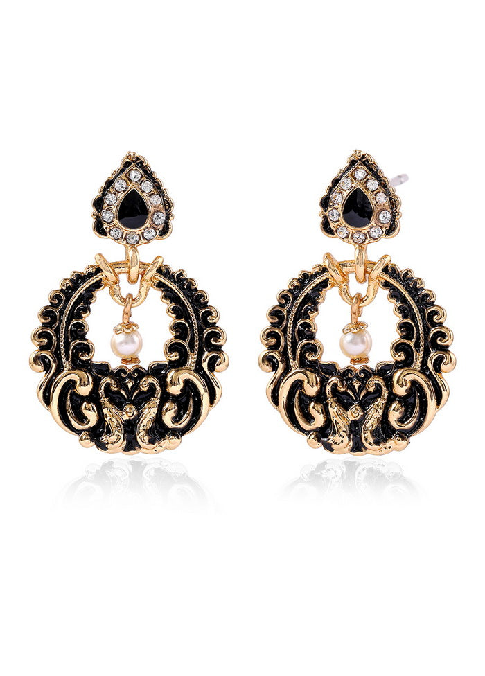 Estele gold colour oxidised fashionable Earrings for women - Indian Silk House Agencies