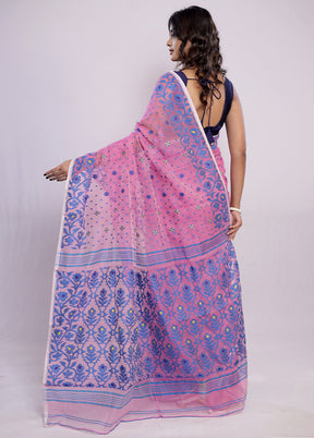 Pink Tant Cotton Saree Without Blouse Piece - Indian Silk House Agencies