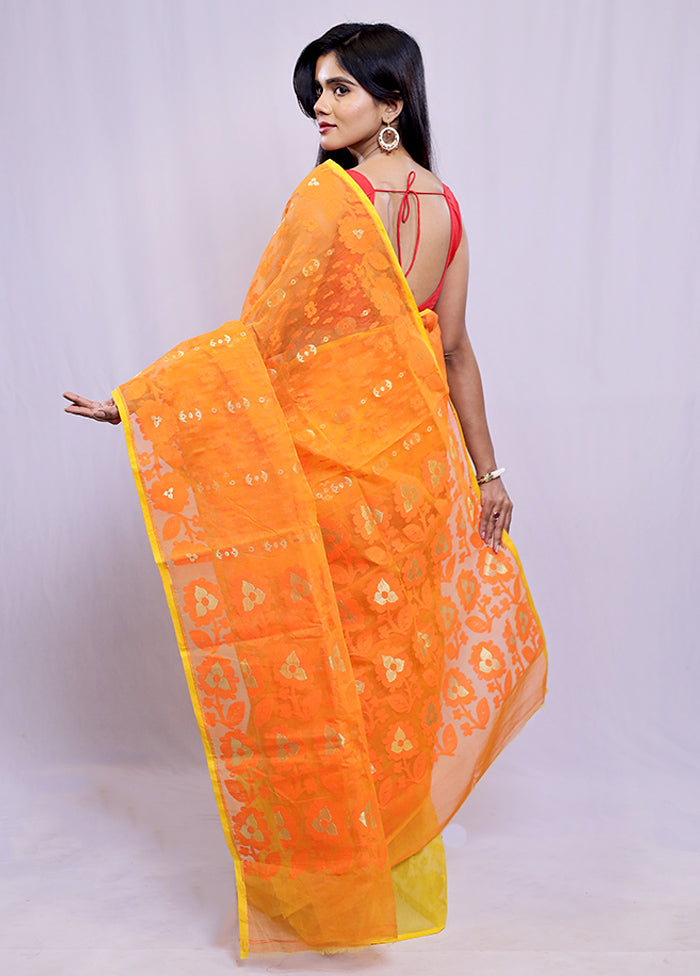 Multicolor Tant Cotton Saree Without Blouse Piece - Indian Silk House Agencies