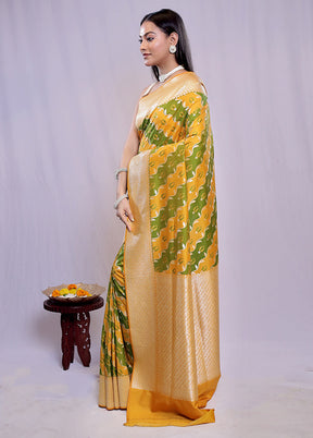 Multicolor Uppada Silk Saree With Blouse Piece - Indian Silk House Agencies