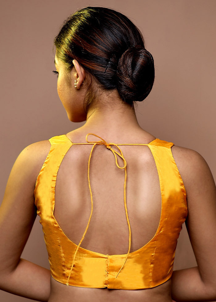 Yellow Silk Designer Blouse - Indian Silk House Agencies