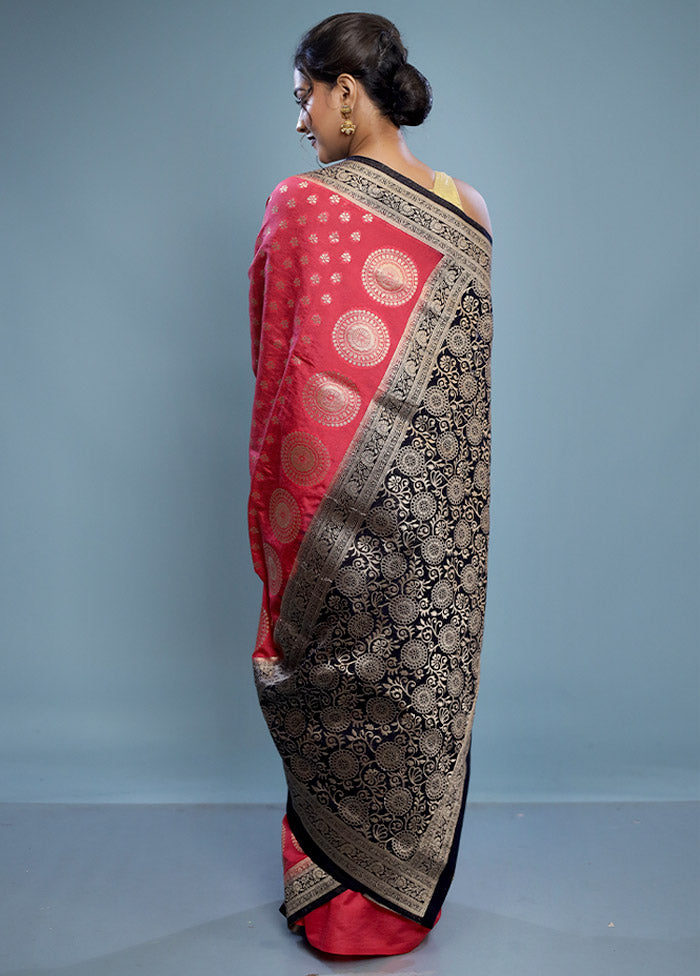 Pink Dupion Silk Saree With Blouse Piece - Indian Silk House Agencies