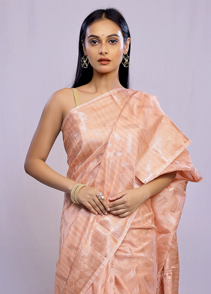 Pink Kora Silk Saree With Blouse Piece - Indian Silk House Agencies