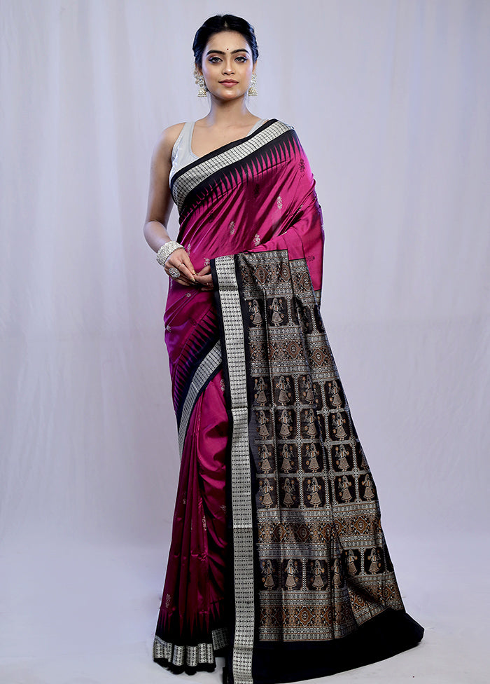 Purple Bomkai Pure Silk Saree With Blouse Piece - Indian Silk House Agencies