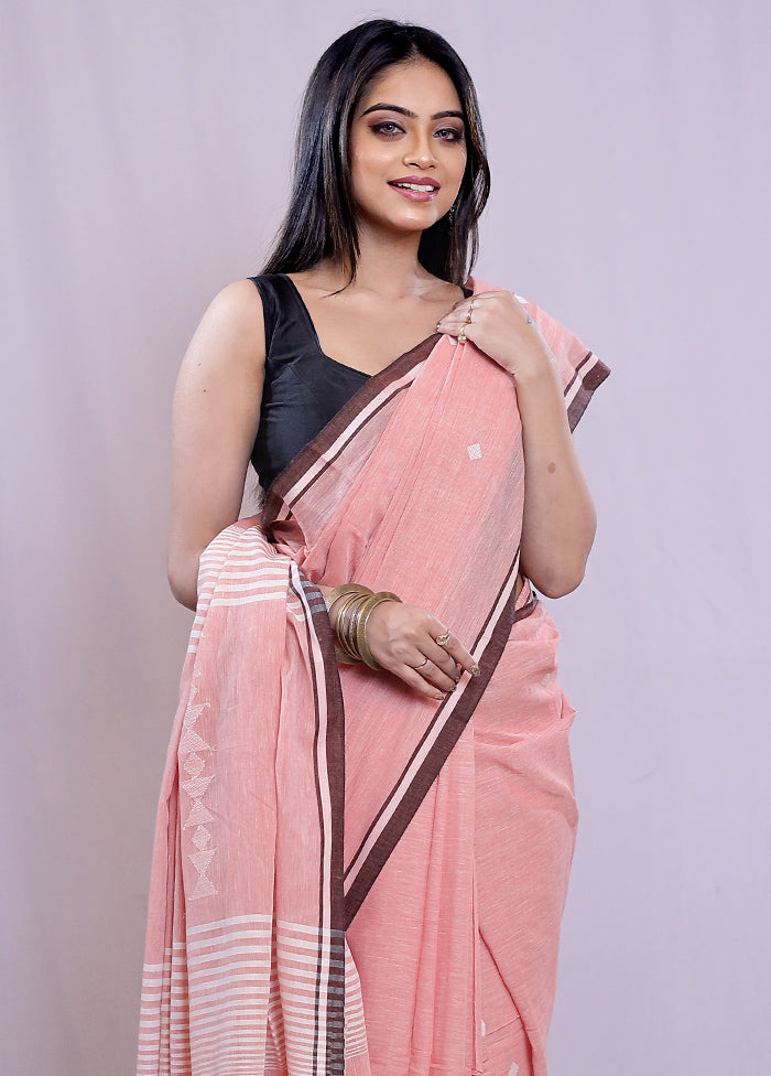 Rust Matka Silk Saree With Blouse Piece - Indian Silk House Agencies