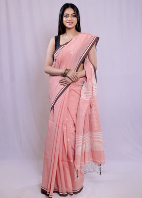 Rust Matka Silk Saree With Blouse Piece - Indian Silk House Agencies