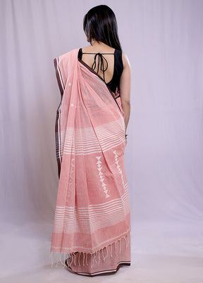 Rust Matka Silk Saree With Blouse Piece - Indian Silk House Agencies