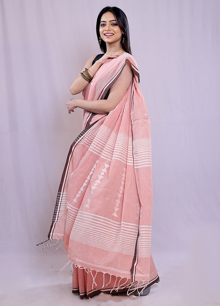 Rust Matka Silk Saree With Blouse Piece - Indian Silk House Agencies